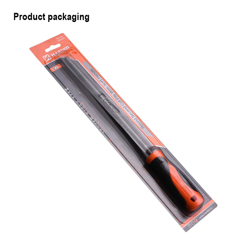 HARDEN 610694 10-Inch (250mm) Professional Round Second-Cut Steel File